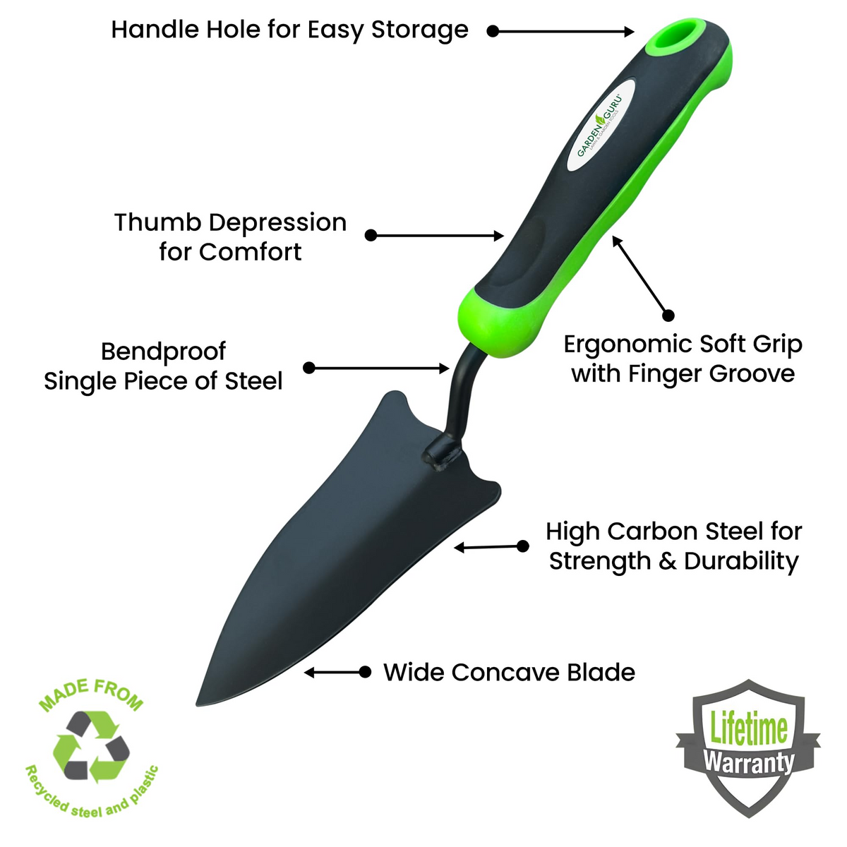 3pc Hand Trowel Transplanter Cultivator