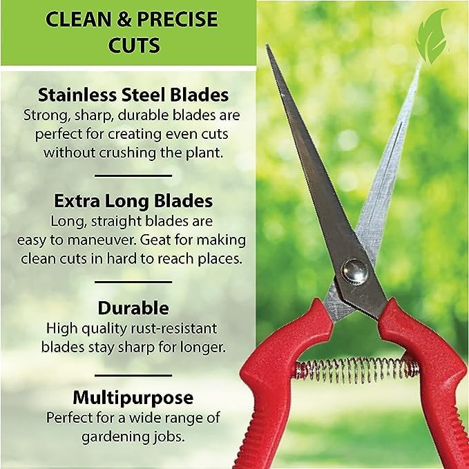 Long Blade Garden Pruning Snips Clippers