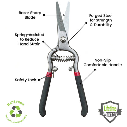 Classic Straight Blade Garden Bypass Pruners